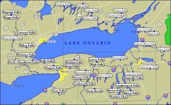 Waterfall Map of Lake Ontario