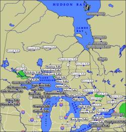 Waterfall Map of Ontario