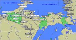 Waterfall Map of Michigan